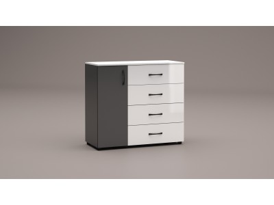 Скрин Аполо 7 (антрацит гланц/бяло гланц)